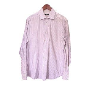 Hugo Boss Pink & Grey Striped Dress Shirt | Hugo Boss Mens Shirt